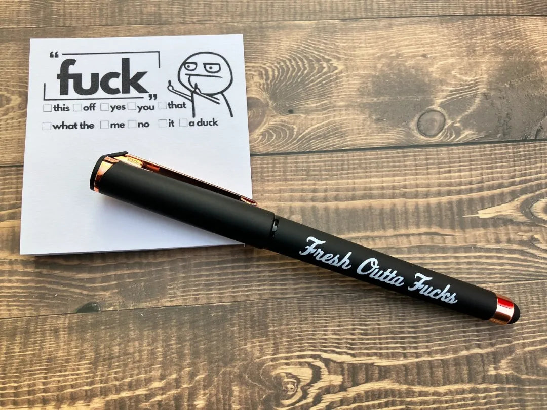2023 CHRISTMAS GIFT Fresh Outta Fucks Pad and Pen