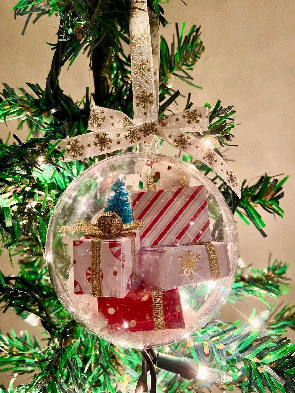 Yeouu | Christmas Tree Decoration Transparent Ball Hanging Decoration Scene Layout Hanging Decoration