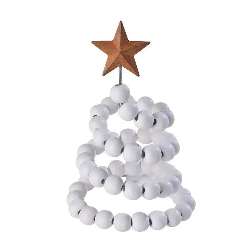 Yeouu | Creative Wooden  DIY Twine Wooden Bead Christmas Tree decorations Ornaments