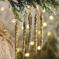 Yeouu | Faux Icicle Christmas Ornaments Set– Winter Wonderland Tree Decorations for Parties & New Year Charm