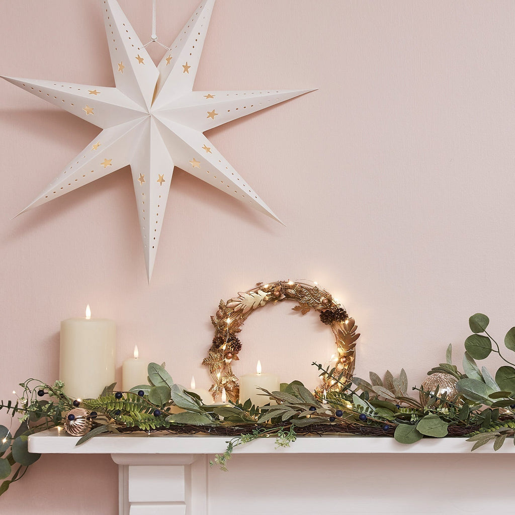 Yeouu | Christmas Decorations Paper Star Light Set