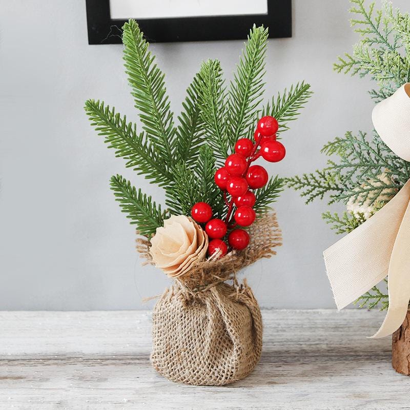 Yeouu | Christmas Decorations Mini Tabletop Tree Set