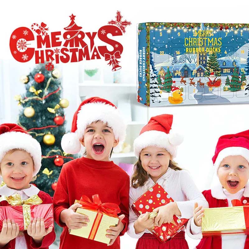 Yeouu | 24 Pcs Countdown Christmas Rubber Ducks Advent Calendar