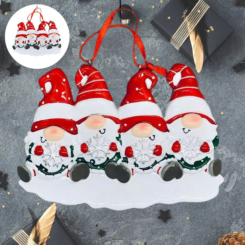 Yeouu | 4 Names-Custom Family Christmas Xmas Tree Decoration Ornament with Name-Dwarfs Family