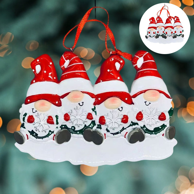 Yeouu | 4 Names-Custom Family Christmas Xmas Tree Decoration Ornament with Name-Dwarfs Family