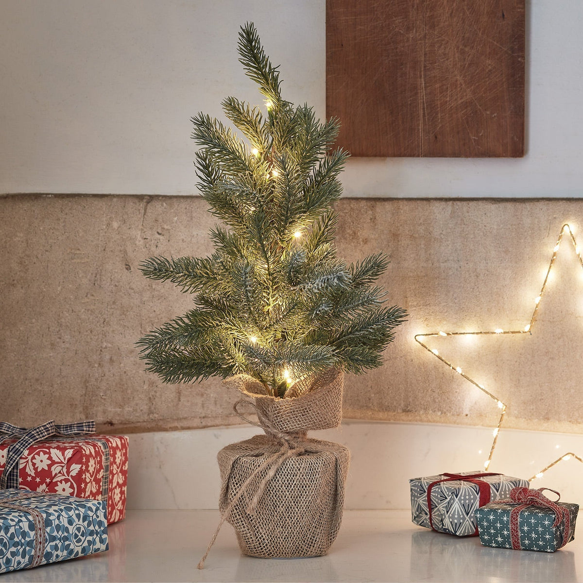 Yeouu | Christmas Decorations Pre Lit Mini Tree