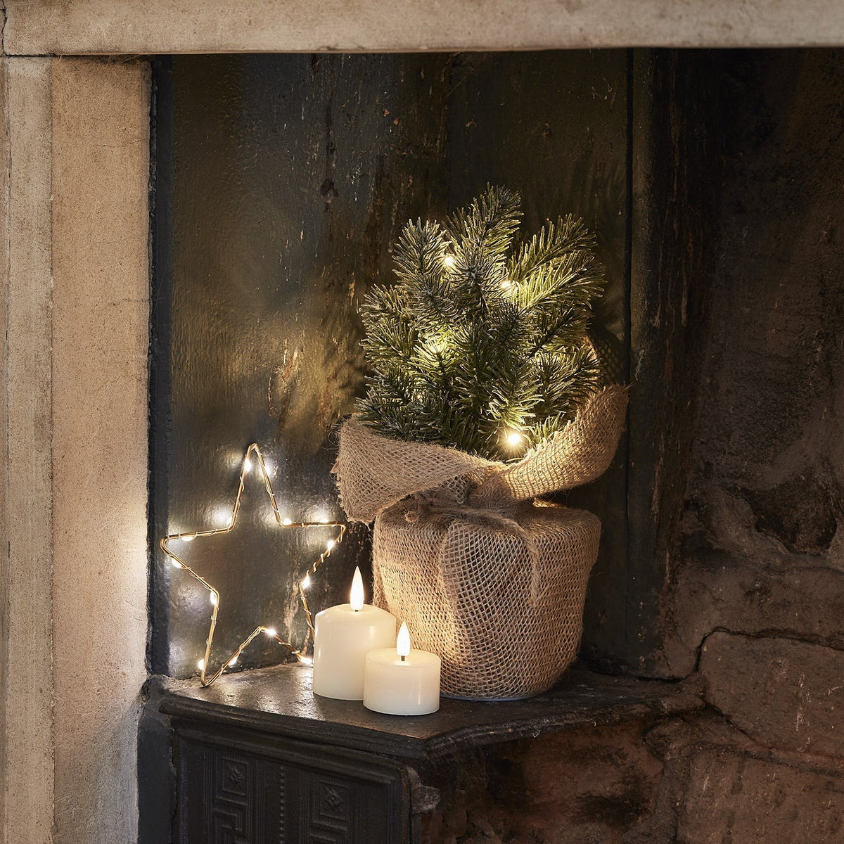 Yeouu | Christmas Decorations Mini Frosted Tree Lights