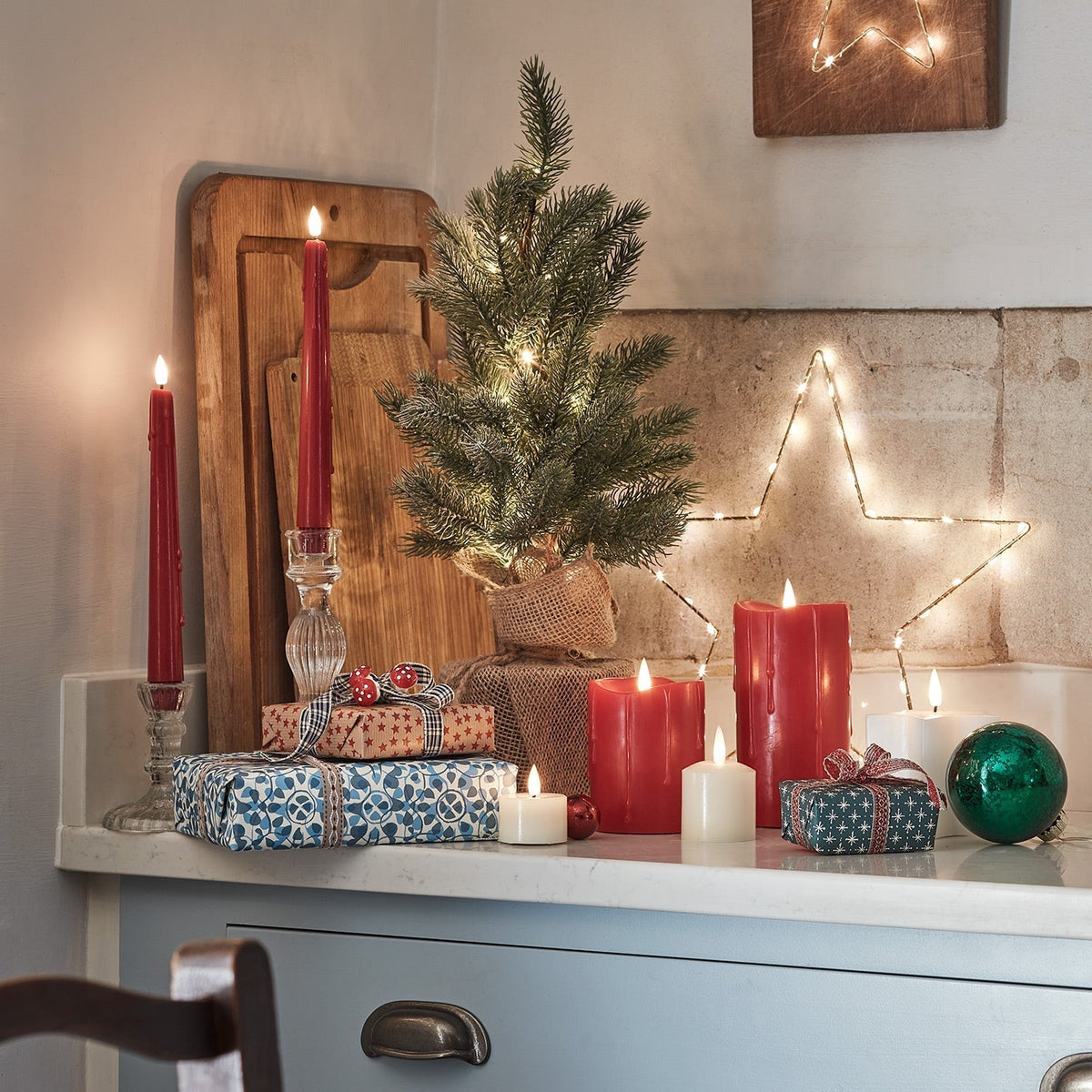 Yeouu | Christmas Decorations Pre Lit Mini Tree