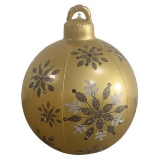 Yeouu | Giant Inflatable Christmas Ornament, 24 Inch Christmas Ball Outdoor Holiday Yard Lawn Porch Decor