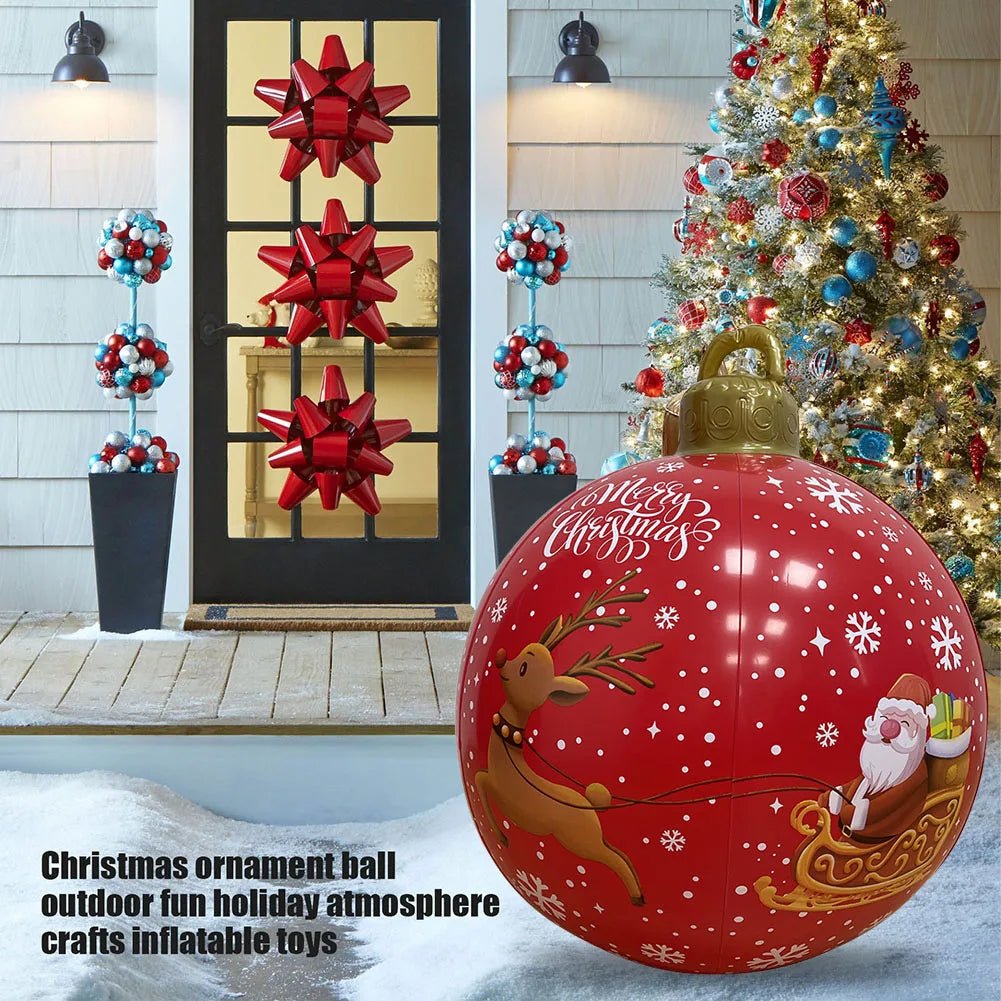Yeouu | Giant Inflatable Christmas Ornament - Christmas Decoration Outdoor Inflatable Ball