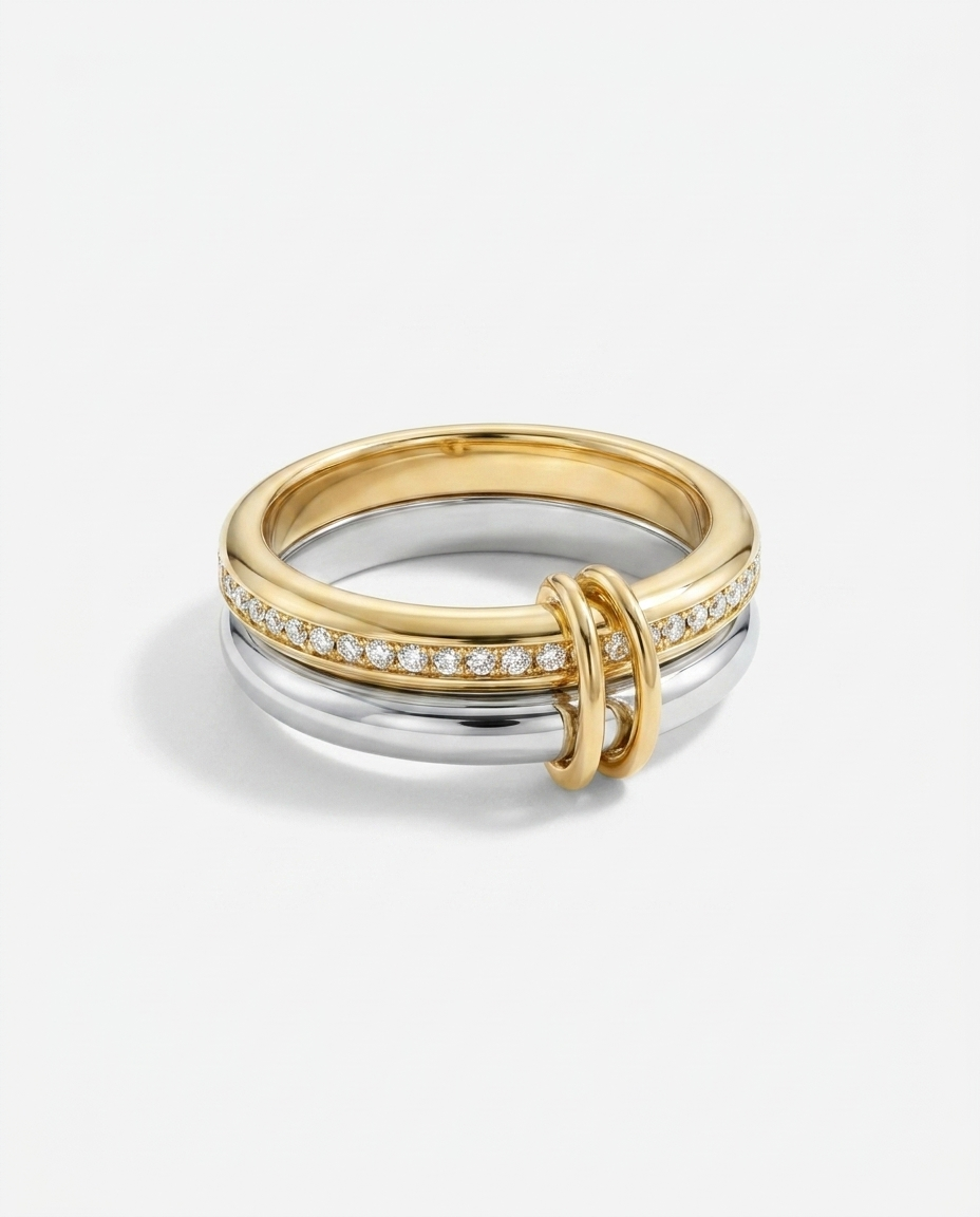 Élodie Two-Tone Ring Stack