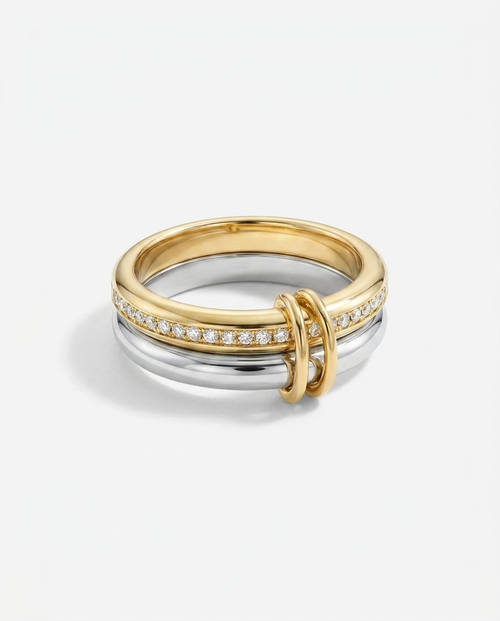 Élodie Two-Tone Ring Stack