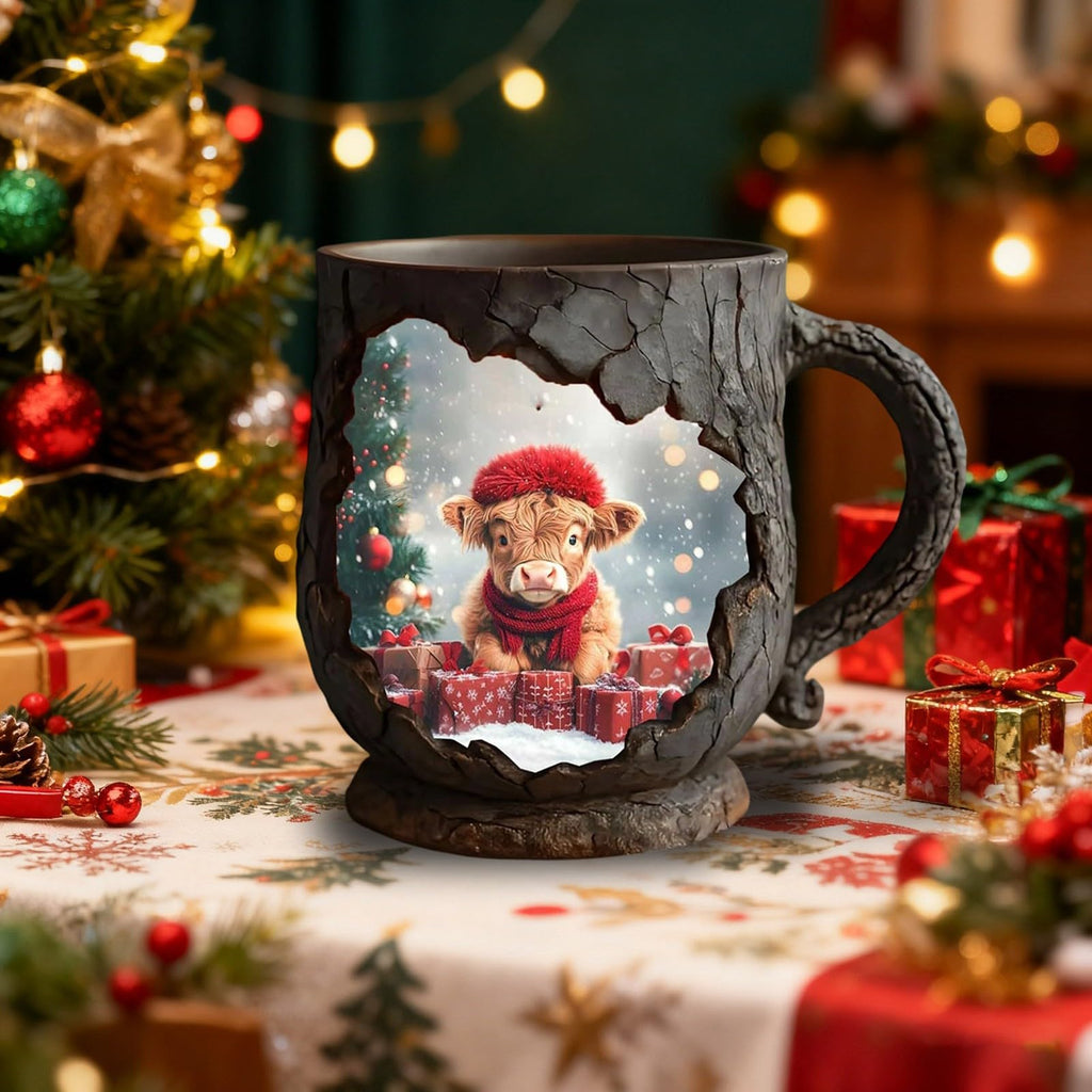 Highland Cow Christmas Mug