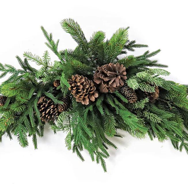 Evergreen Pinecone Christmas Swag