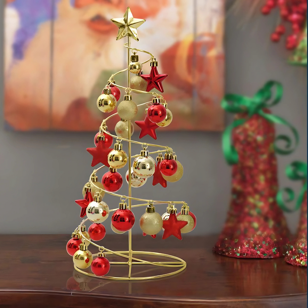 Yeouu | Christmas Decorations Spiral Tabletop Tree Ornament