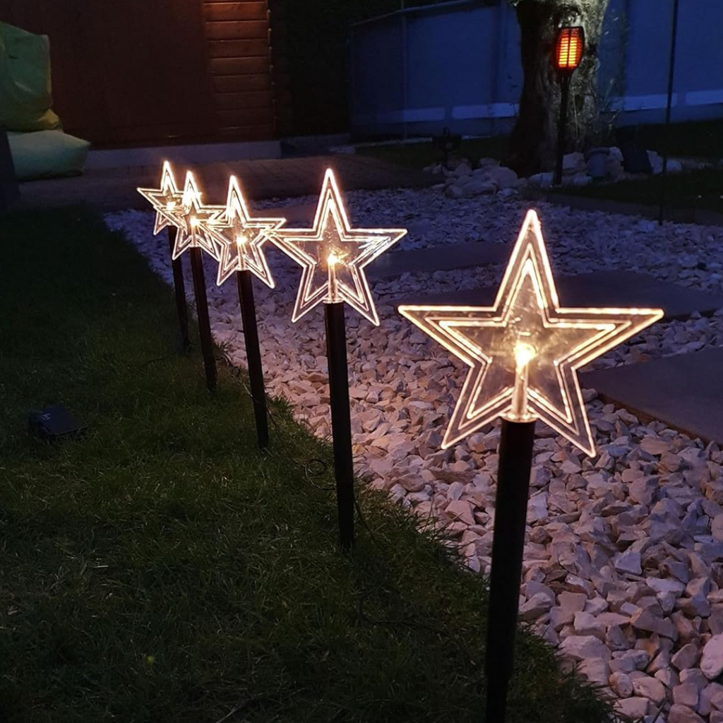 Yeouu | Christmas Decorations Star Garden Stake Lights
