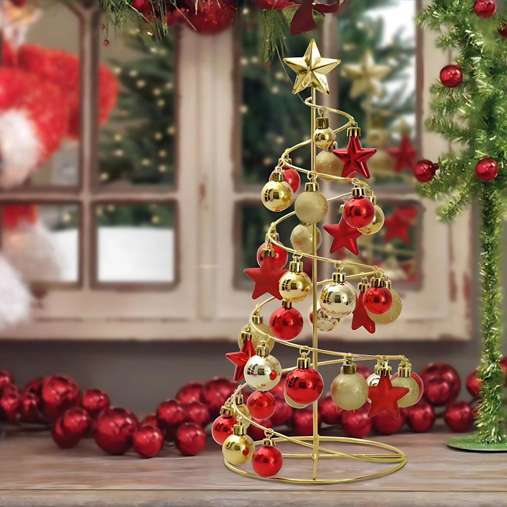 Yeouu | Christmas Decorations Spiral Tabletop Tree Ornament