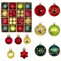 Yeouu | Christmas Tree Baubles Set – Plastic Hanging Ornaments