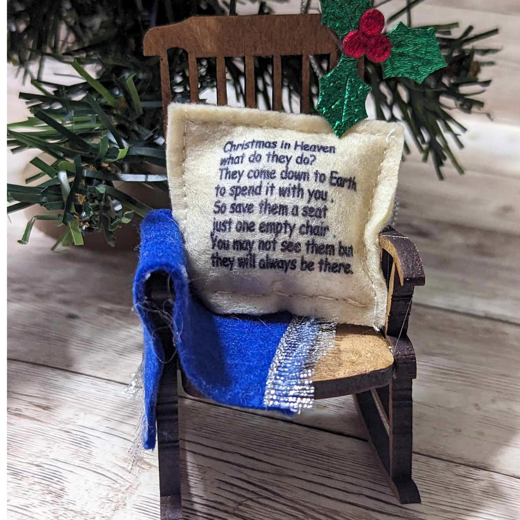 Christmas in Heaven empty chair ornament