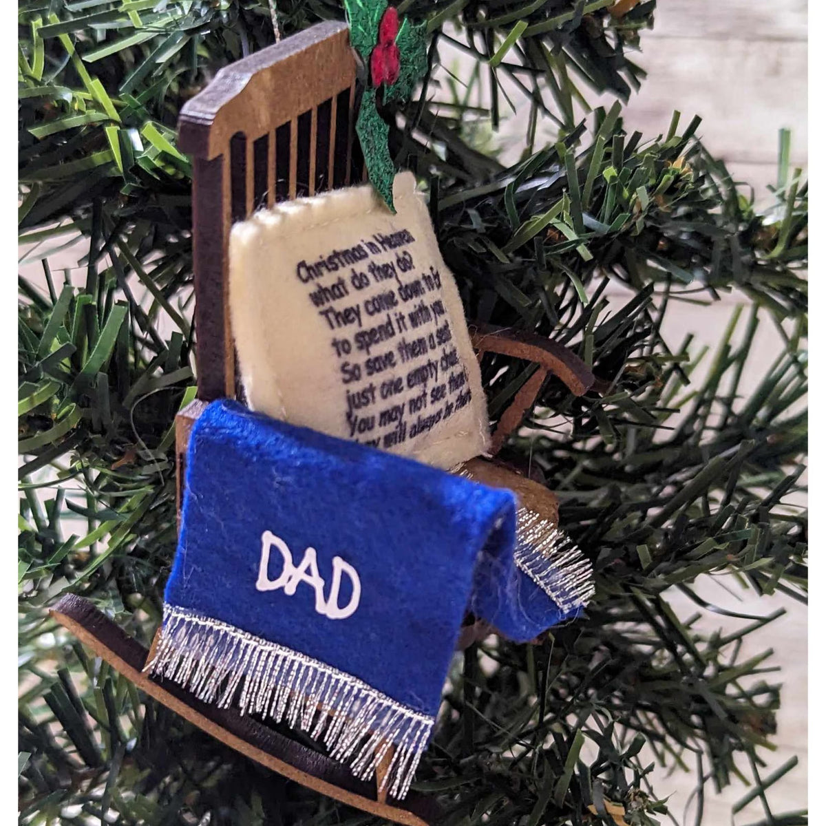 Christmas in Heaven empty chair ornament