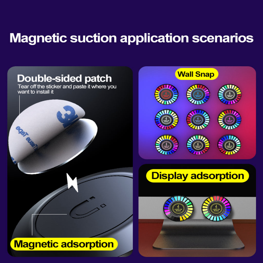 Magnetic Sound Pickup Car Ambient Light