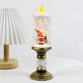 Yeouu | LED Christmas Candle Lights with Dreamy Snowflake Music Box
