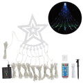 Yeouu | Led Five-Pointed Star Waterfall Mountable Christmas Tree Light for Yard Outdoor Deco
