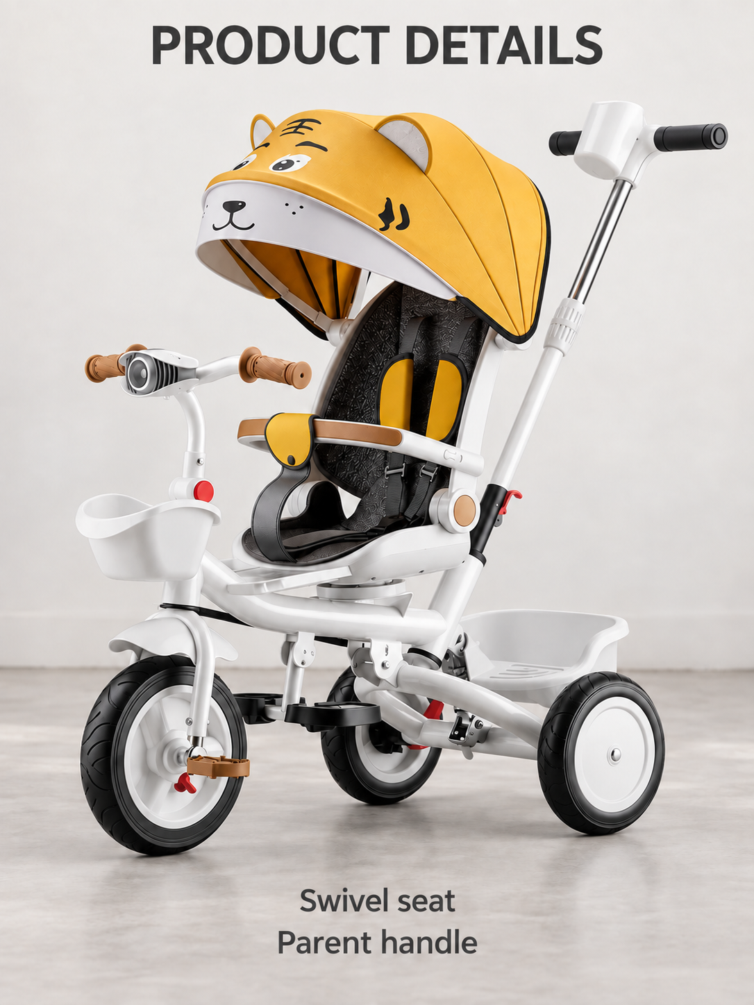 Little Pedaler Swivel Seat Stroller Tricycle