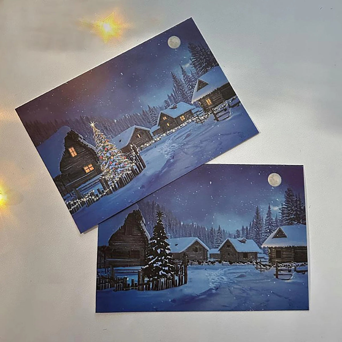 Yeouu | Happy Christmas Village  Light-Up Led Postcard