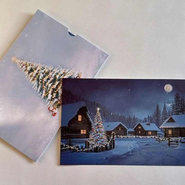 Yeouu | Happy Christmas Village  Light-Up Led Postcard