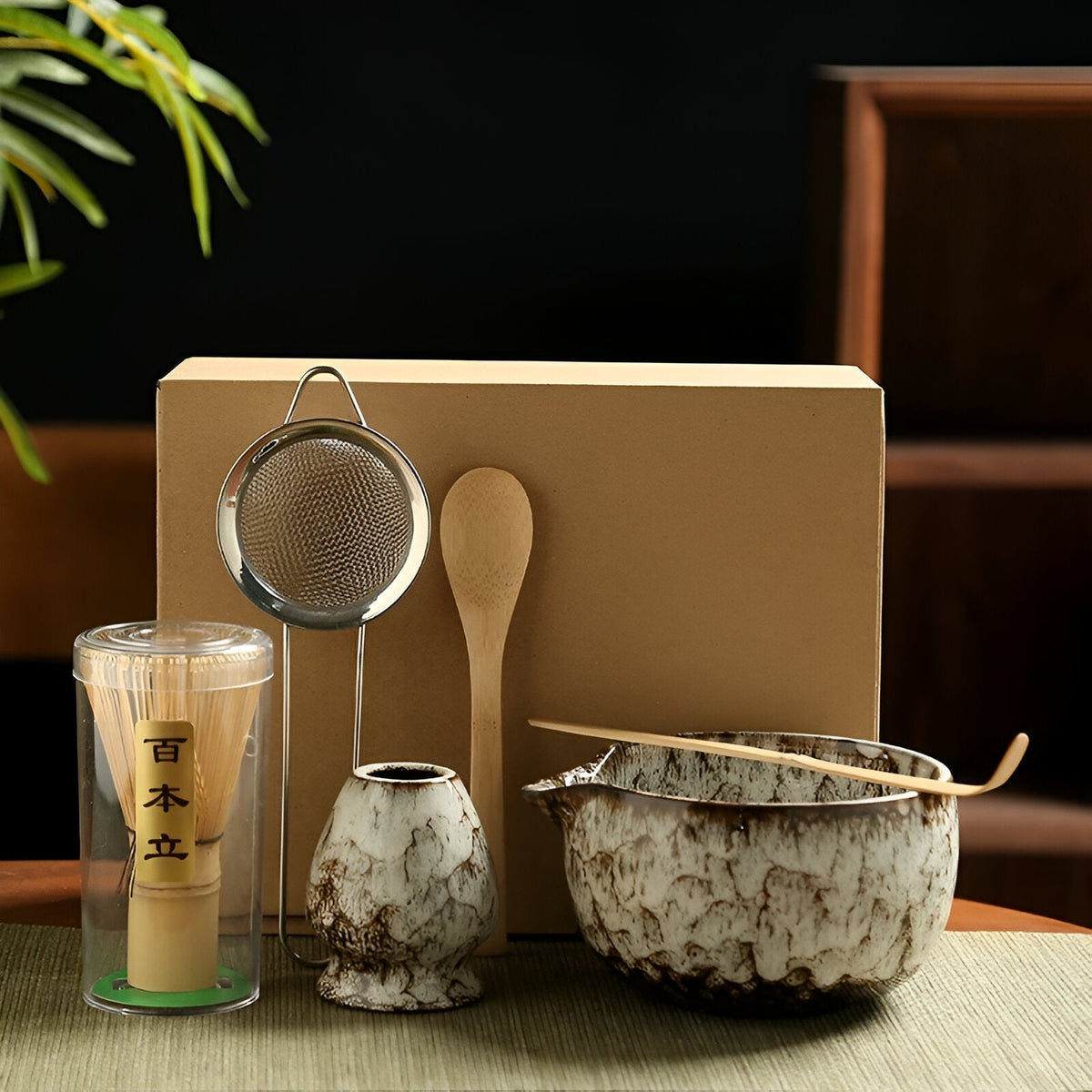 Yeouus | Traditional Matcha Tea Set – 6-Piece Authentic Japanese Matcha Kit – Premium Bamboo & Ceramic