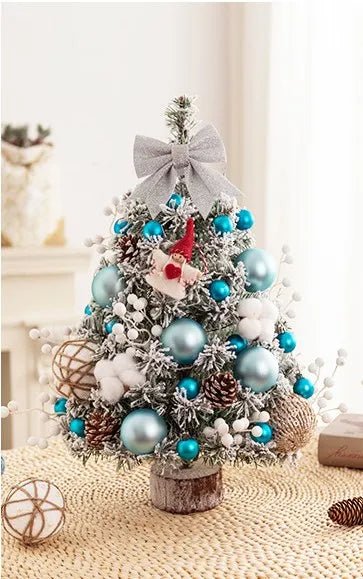 Yeouu | Mini Tabletop Christmas Tree with LED Lights – 45CM Festive Decor for Home, Office & Parties