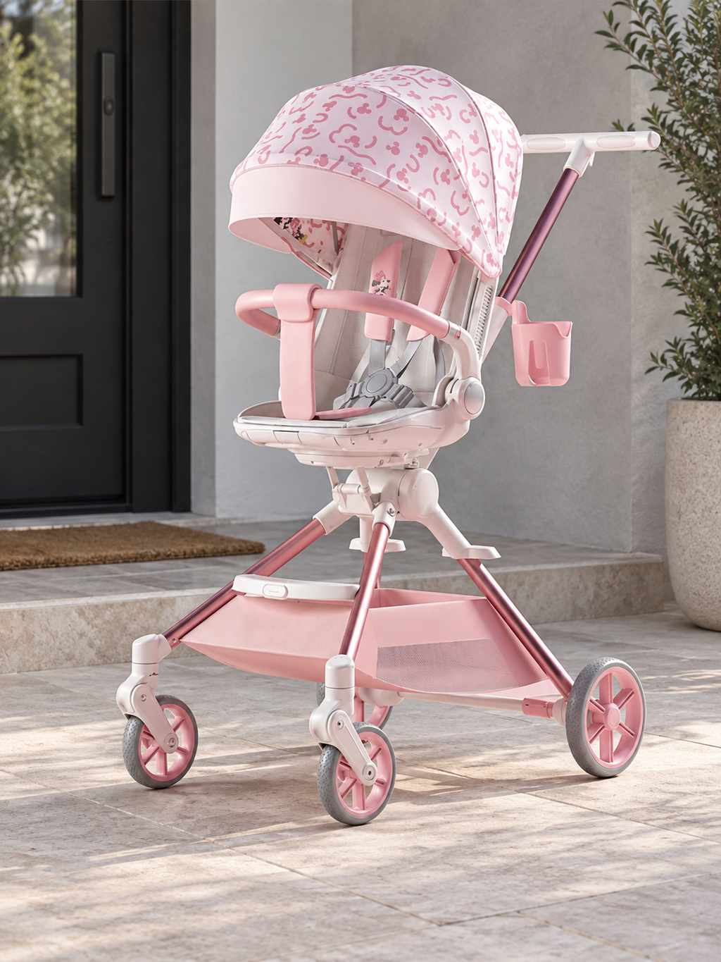 Pivot Path Rotating Seat Folding Baby Stroller