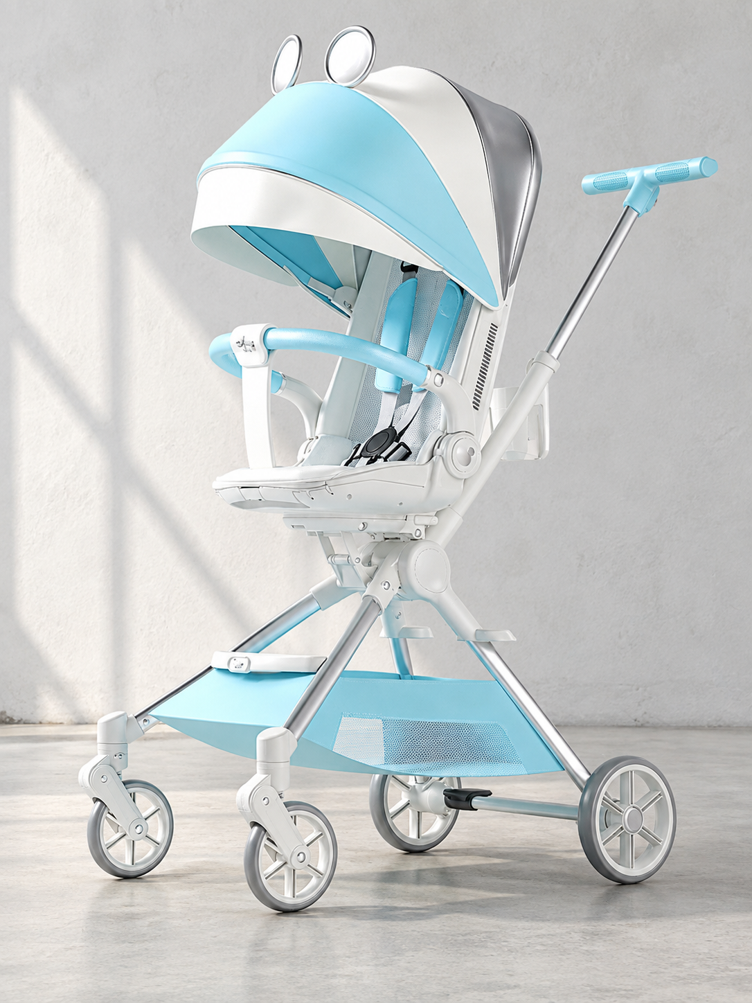 Pivot Path Rotating Seat Folding Baby Stroller