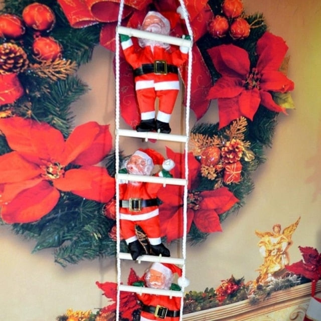Yeouu | Christmas Santa Claus Doll Pendant Ladder