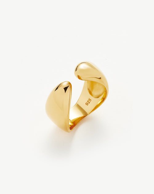Contour Sculptural Open Stacking Ring | 18k Gold Vermeil
