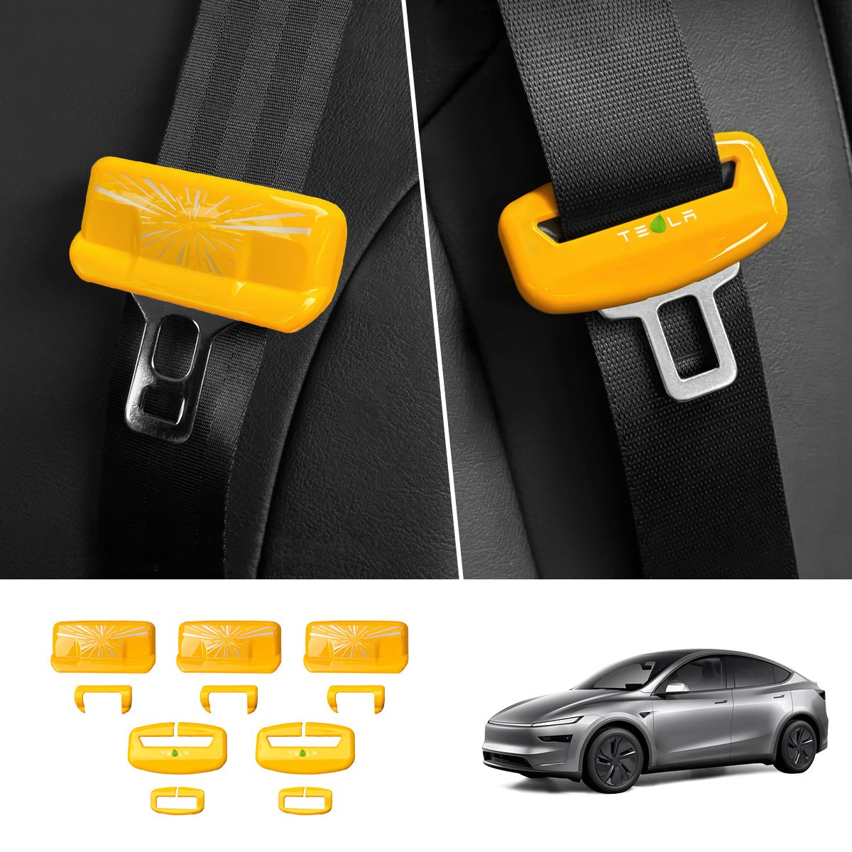 Seat Belt Buckle Cover Set for Tesla Model Y Juniper 2025+