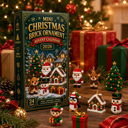 Build & Hang Christmas Countdown – 24 Mini Holiday Brick Ornaments