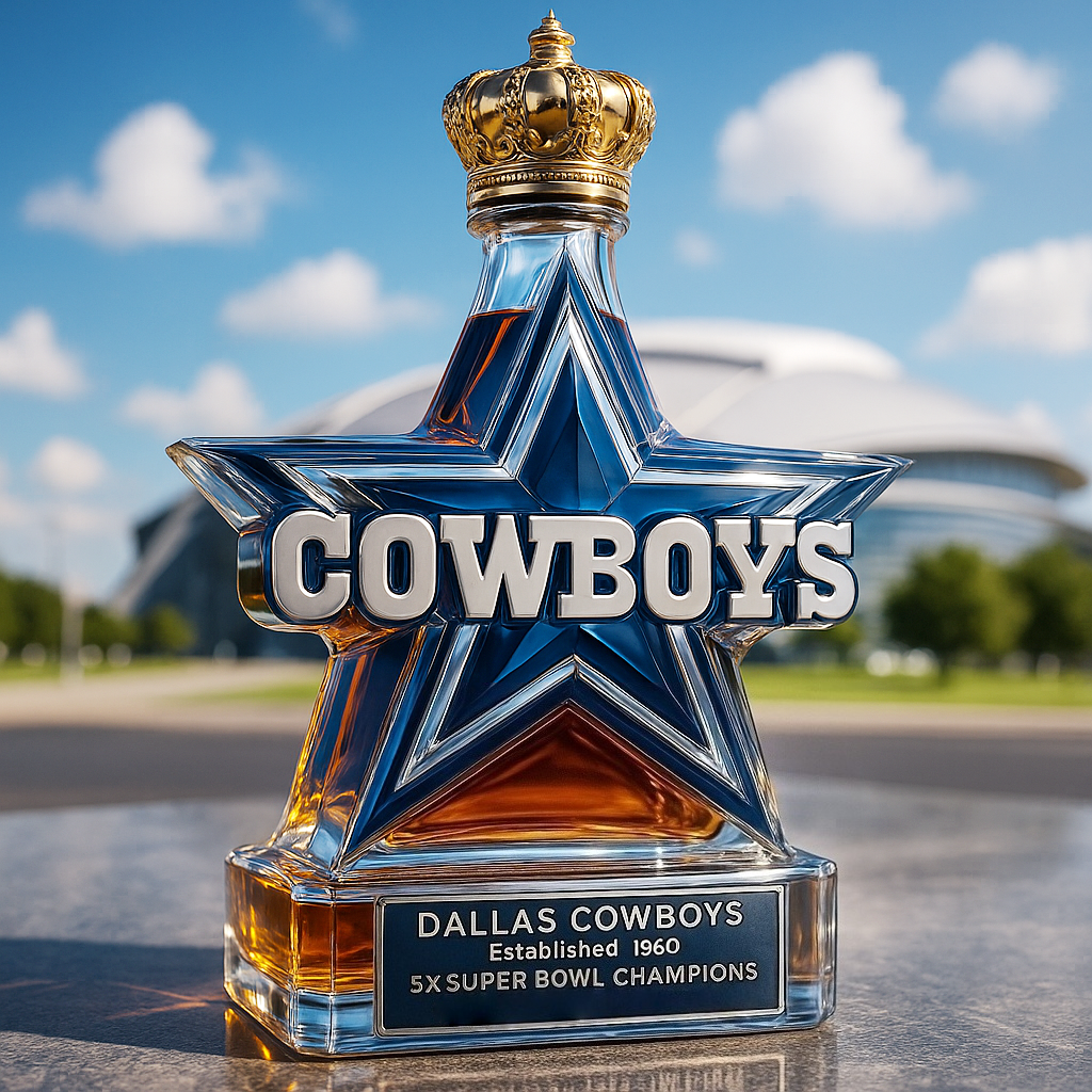 Dallas Cowboys Whiskey Bottle