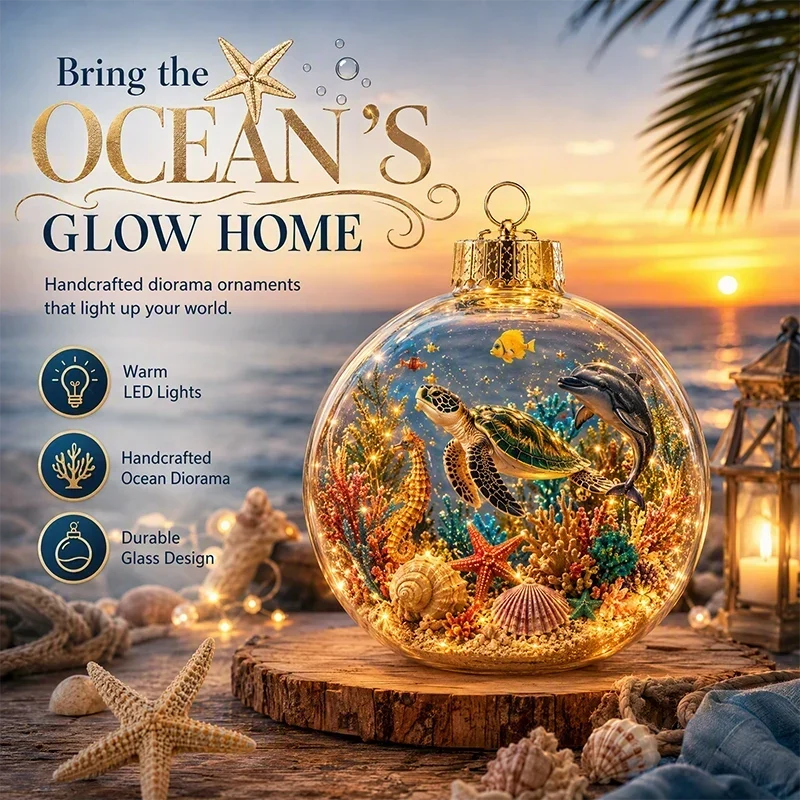 Lighted Ocean Animal Diorama Ornament
