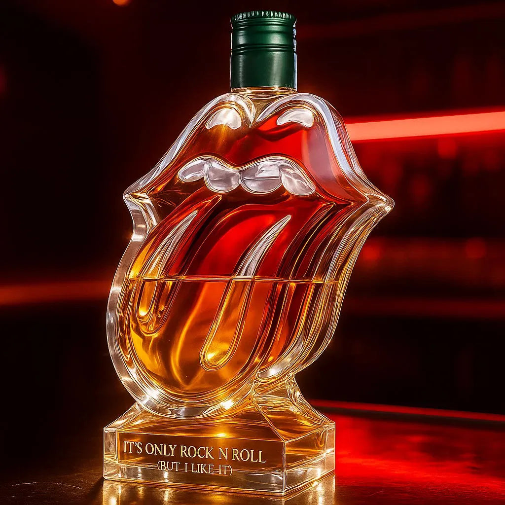 The Rolling Stones - Tongue And Lips Whiskey Bottle