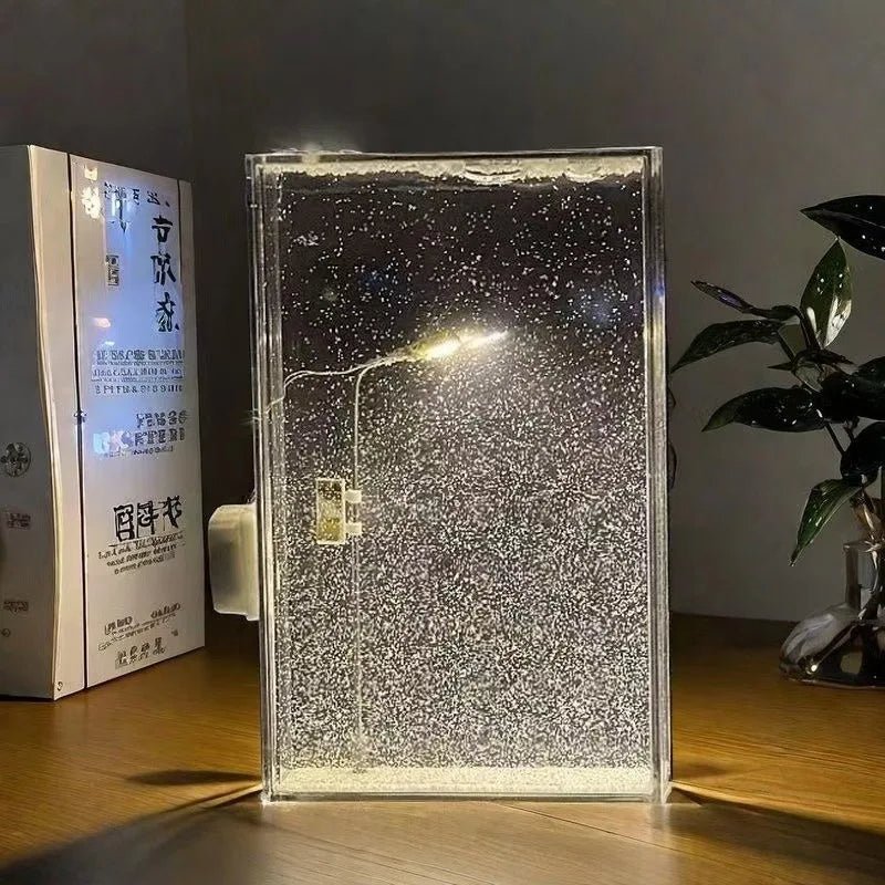 Yeouu | Snowy Scene Night Lights – DIY Christmas Street Lamp with Flowing Snow Effect for Magical Holiday Desktop Décor