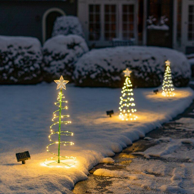 Yeouu | Solar Powered Metal Christmas Tree Decoration