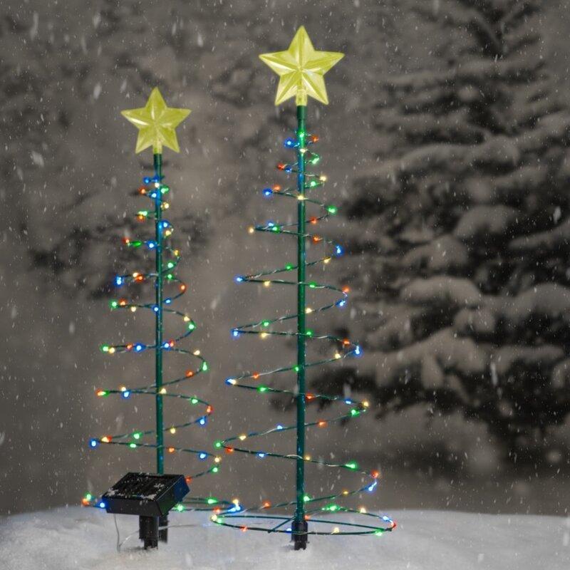 Yeouu | Solar Powered Metal Christmas Tree Decoration