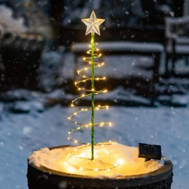 Yeouu | Solar Powered Metal Christmas Tree Decoration