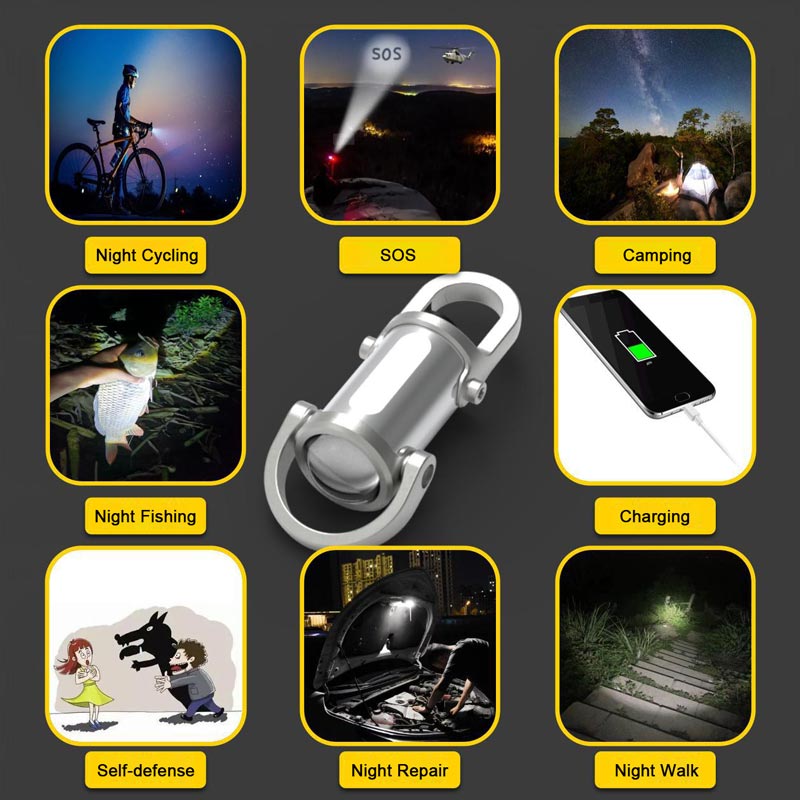 Multipurpose Keychain Flashlight