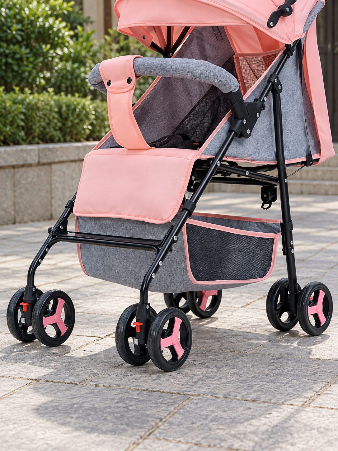 Spring Step Lightweight Folding Baby Stroller