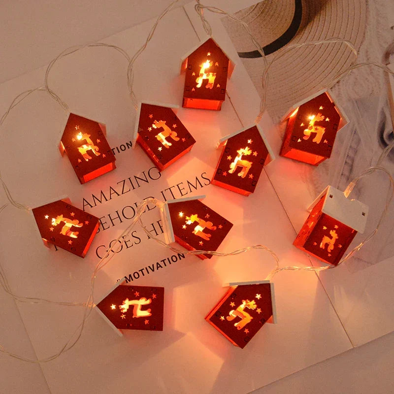 Yeouu | Wooden Christmas Houses with LED Lights - GlowHouse